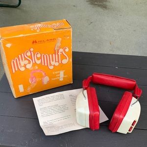 Vintage Midland Music Muffs 2-Speaker Radio Headphones with Box